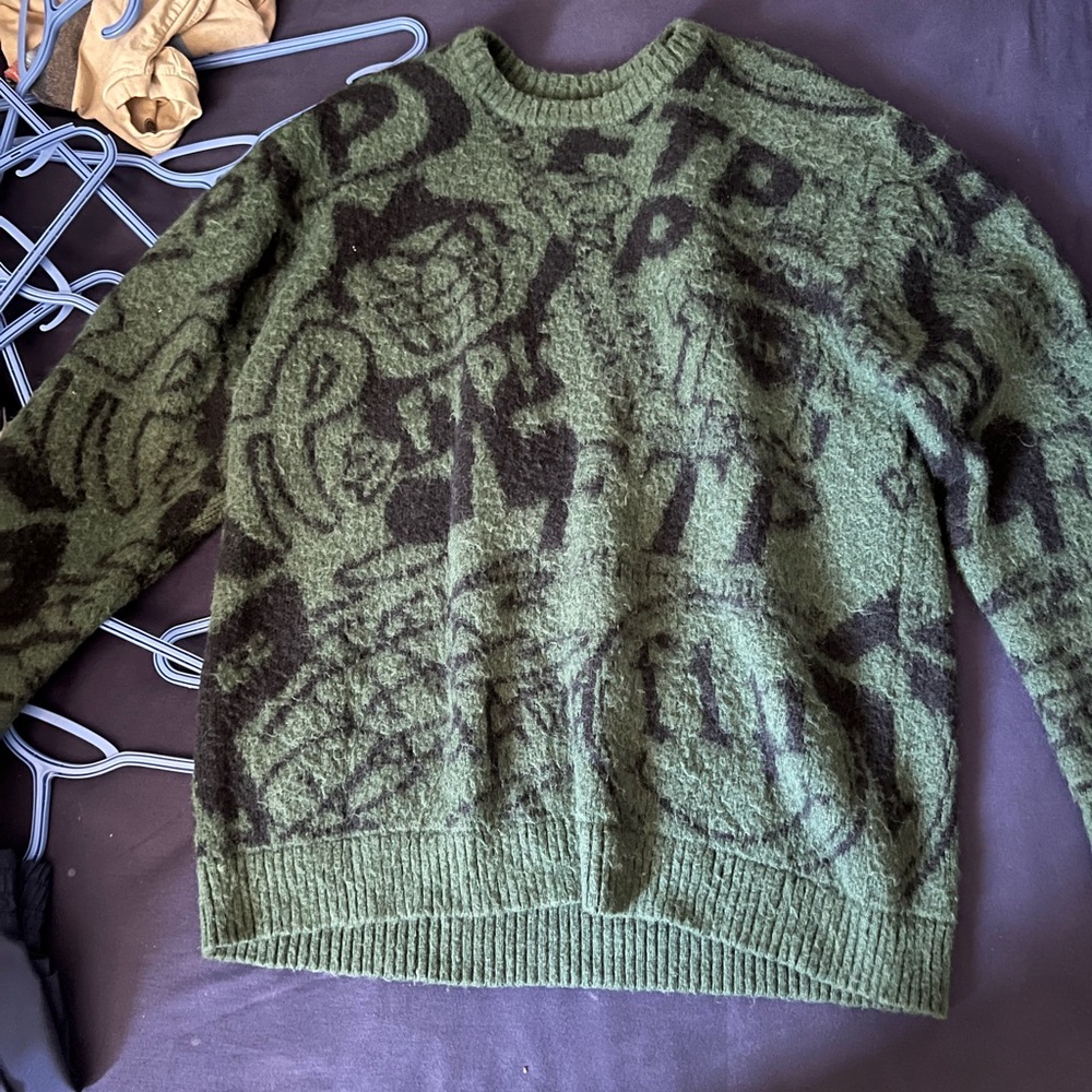 Green MoHair Ftp Men's Sweater